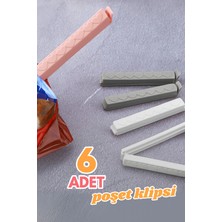 PremiumPort 6'lı Paket Mandal, 11 cm Poşet Klipsi, Torba Kapatıcı, Pratik Ambalaj Aparatı