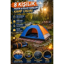 Munico 8 Kişilik Kamp Çadırı Tam Otomatik Kurulum Su Geçirmez Dayanıklı Deprem Acil Barınma Çadırı