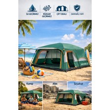 Munico Rüzgara Meydan Okuyan Tasarım Su Geçirmez Çift Odalı Kamp Çadırı ile Güvenli Alan! Outdoor Çadır