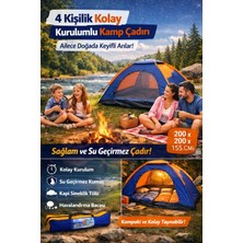 Munico 4-5 Kişilik Aile Kullanımı Geniş Alan Kurulum Dayanıklı Outdoor Çadır Konforlu Geniş Pratik Kurulum