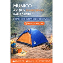 Munico 4-5 Kişilik Konser Festival Için Ideal 4-5 Kişilik Kamp Çadırı Kolay Taşınabilir Manuel Kurulum Geniş