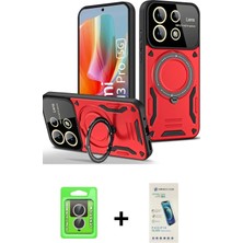 DS LLC Ieg™ Redmi Note 13 Pro 4g Kılıf Kıvılcım Modern Serisi - Şeffaf Pasifik Cam Ekran Koruyucu +