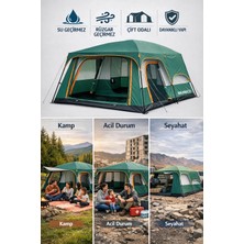 Munico 2 Odalı Kamp Çadırı ile Her Koşulda Rahat Uyku Çift Odalı Çadır – Aile Kampı, Tatil ve Acil Barınma