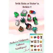 Birikiyedi Jibbitz Terlik Süsü 10'lu Set Delikli Terliklerle Uyumlu/karpuz,uzaylı,deniz Kızı