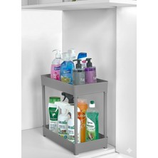 PremiumPort Iki Katlı Dikdörtgen Dolap Içi Düzenleyici ve Raf Seti