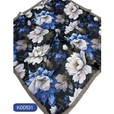 Çiçek Desen Soft Pamuk Eşarp