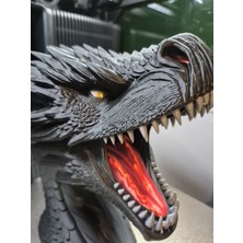 Genç 3D Ejderha Tasarımlı Kulaklık Standı Dragon Headphone Holder Oyuncu Masası Aksesuarı ve Kulaklık Tutucu