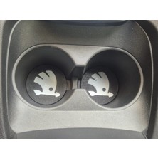 YSN Sounds Skoda Araç Bardaklık Altlığı , Skoda Şişe ve Bardak Altlığı, Skoda Logolu Oto Bardaklık Altlığı