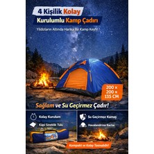 Munico 4-5 Kişilik Kamp Çadırı Geniş Iç Alan Manuel Kurulum Dayanıklı Kumaş Outdoor Aile Kampı Festival Çadır