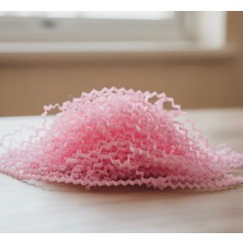 Esila Kağıtçılık Toz Pembe Z Zigzag Kırpık Kâğıt – Hediye Kutu Içi Dolgu Süsleme ve Dolgu Malzemesi 25 gr