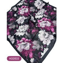 Çiçek Desen Soft Pamuk Eşarp