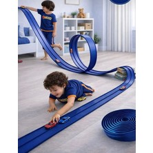 Esnek Yarış Pisti Kıvrılabilir Mavi Renk 4.5m