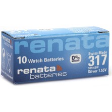 Renata 317 SR516SW 1.55V Alkalin Saat Pili 10 Adet Midastech