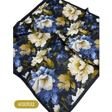 Çiçek Desen Soft Pamuk Eşarp