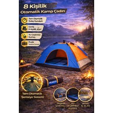 Munico 8 Kişilik Otomatik Kamp Çadırı Hızlı Kurulum Su Geçirmez Dayanıklı Festival Çadırı Kamp Çadırı