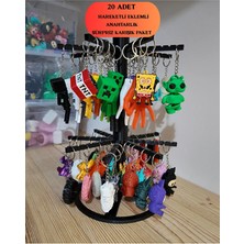 Hareketli Eklemli Anahtarlık Sürpriz Karma Paket (10-100 Adet Seçenekli)