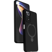 Novis Liora Newface Xiaomi Redmi Note 12 Pro 4g Regal Magsafe Standlı Kapak - Siyah