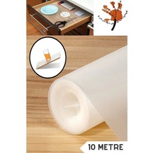 PremiumPort Şeffaf Mutfak Dolap ve Çekmece Içleri Raf Örtüsü, 10M, Kaydırmaz