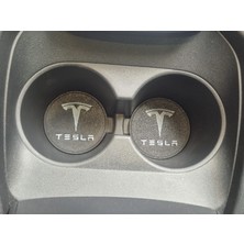 YSN Sounds Tesla Araç Bardaklık Altlığı , Tesla Şişe ve Bardak Altlığı, Tesla Logolu Oto Bardaklık Altlığı