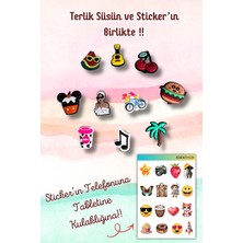Birikiyedi Jibbitz Terlik Süsü 10'lu Set Delikli Terliklerle Uyumlu/karpuz,kiraz,cupcake