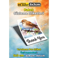 Sb Store Teşekkür Etiketi Thank You Ambalaj Hediye Süsleme Etiketi Model 68 - 95 Adet 5cm