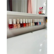 PremiumPort Şeffaf Oje Rafı 40CM, Düzenli ve Şık Depolama Çözümü