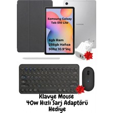 Samsung Galaxy Tab S10 Lite 8gb RAM/256 GB Hafıza Ultra Hızlı ve Yapay Zekalı Tablet - Klavye Mouse + 40W Hızlı Şarj Adaptör Hediye