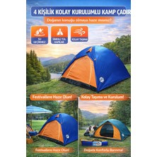 Munico 4-5 Kişilik Outdoor Kamp Çadırı Geniş Alan Manuel Kurulum Hafif Taşınabilir Kamp Piknik