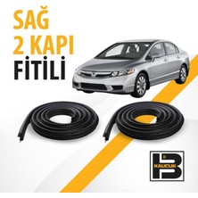 B&M Kauçuk Honda Civic (2011-2017) Sağ Ön ve Arka Kapı Fitili BM00041