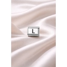 Novis Liora L Harf Charm | Çelik Bileklik Aksesuarı | Kişiye Özel Harf Modülü | Minimal &amp; Zarif Tasarım