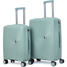 U.S. Polo Assn. Ultra Hafif Kırılmaz Polipropilen Orta ve Kabin Boy 2 Li Valiz Seti