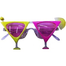 Akinco Sarı Pembe Renk Martini Parti Gözlüğü