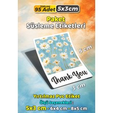 Sb Store Teşekkür Etiketi Thank You Ambalaj Hediye Süsleme Etiketi Model 67 - 95 Adet 5cm