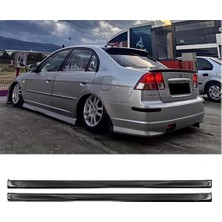 MKG Otomotiv Honda Civic Vtec 2 Yan Marşpiyel Seti Mat Siyah Plastik 2 Adet 2001 2002 2003 2004 2005 2006