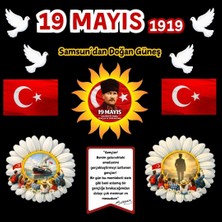Ti Play 19 Mayıs Atatürk'ü Anma Gençlik ve Spor Bayramı Panosu Figür Seti | Hazır Kesim Sınıf Süsü 02