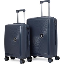 U.S. Polo Assn. Ultra Hafif Kırılmaz Polipropilen Orta ve Kabin Boy 2 Li Valiz Seti