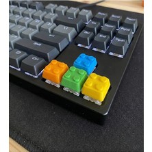 3DcraftTR Mekanik Klavye Uyumlu Renkli Tasarım Artisan Keycap - Renkli Tuş Başlığı (4'lü Set)
