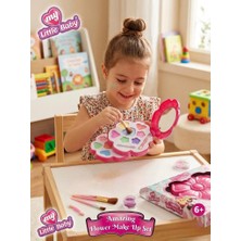 Farbu Oyuncak Papatya Şekli Temalı 4 Parçalı Rujlu 6 Farklı Renk Boyalı Eğitici Oyuncak Makyaj Seti