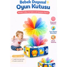 Tineke Bebekler Için Eğitici Duyusal Oyun Kutusu Oyuncağı Renkli Tül Oyunu Peçetelik Eğitici Oyuncak