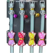 Akinco Kurdeleli ve Zilli Silikon Kedi Tasması