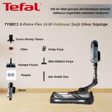 Tefal TY9BC1 X-Force Flex 14.80 240 Air Watt Kablosuz Şarjlı Dikey Süpürge