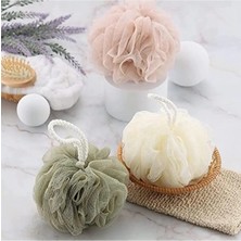 Akinco Banyo Lifi Yumuşak Top Lif Naturel Ponpon Banyo Lifi 35 gr Yumuşak Banyo Lifi