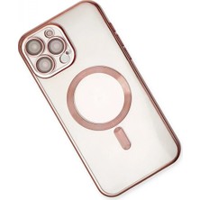 Pileli Store Newface iPhone 15 Pro Kılıf Kross Magneticsafe Kapak - Rose