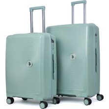 U.S. Polo Assn. Ultra Hafif Kırılmaz Polipropilen Büyük ve Orta Boy 2 Li Valiz Seti