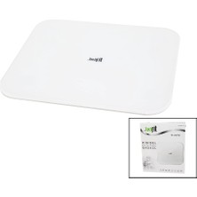 TeknoKapsül Gizli Ekran -Soft Beyaz Cam Zemin Dijital Baskül Terazi 180KG Sensör -Led Ekran -Oda℃ TF-1070