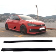 MKG Otomotiv Vw Polo Mk6 Aero Yan Marşpiyel Seti Mat Siyah Plastik 2 Adet 2018 2019 2020 2021 2022 2023 2024
