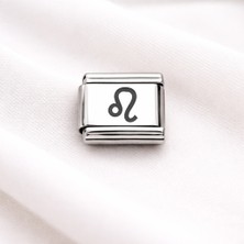 Novis Liora Çelik Charm Aslan Burcu | Paslanmaz Çelik Bileklik Charmı | Burç Temalı Şık Takı