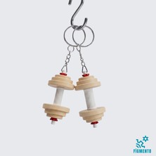 Dumbell Sporcu Anahtarlık 3D Baskı 2 Adet