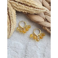 Home Sitrin Taşı Salkım Küpe | Doğaltaş Gold Küpe Modeli
