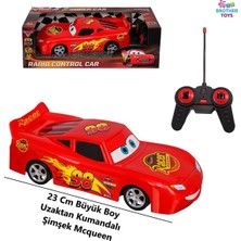 Brother Toys 23 cm Büyük Boy Şarjlı Cars Şimşek Mcqueen Uzaktan Kumandalı Full Fonksiyon Araba